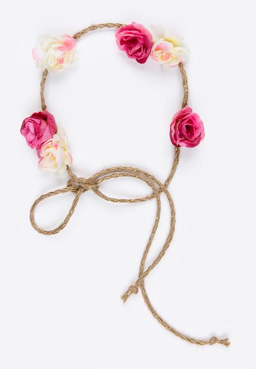 Jewels and Lace - Flower Hairband Multi-colour