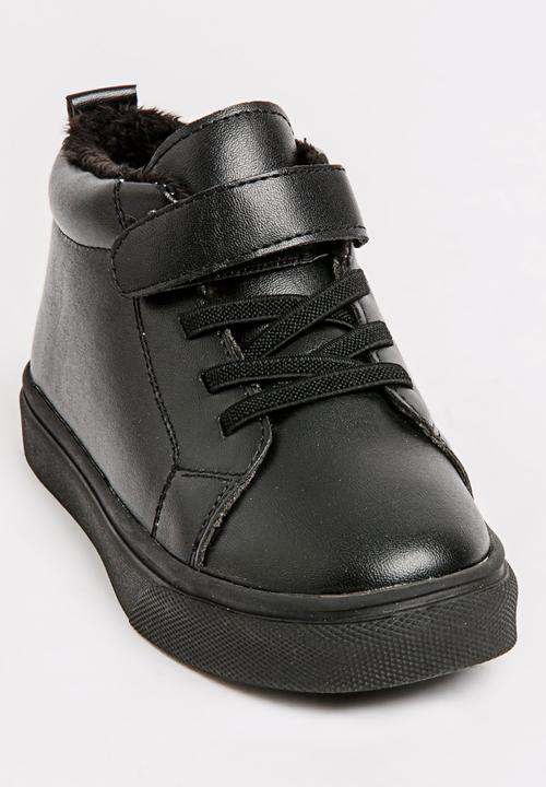 Pop Candy - Boys Hi Top Sneaker Black