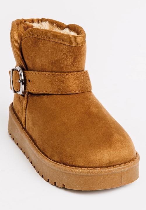 Pop Candy - Buckled Detailed Boot Tan
