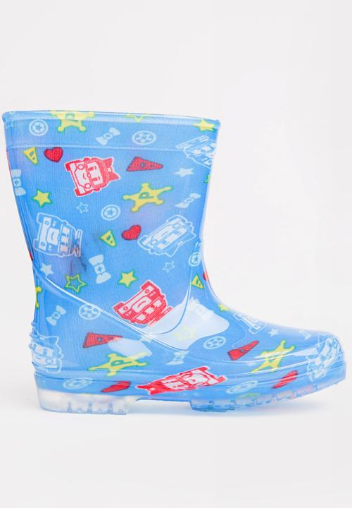 Pop Candy - AOP Rain Boots Blue