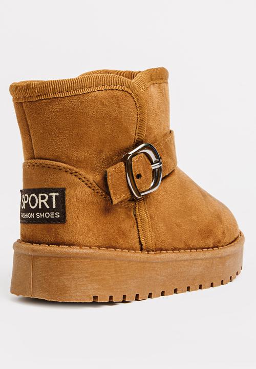 Pop Candy - Buckled Detailed Boot Tan