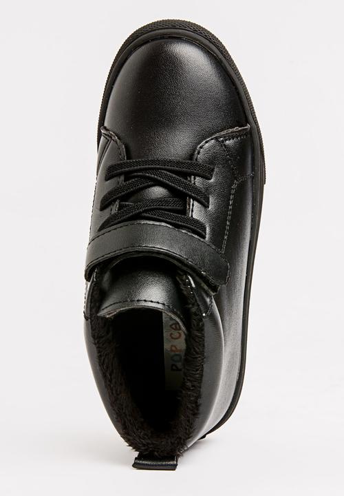 Pop Candy - Boys Hi Top Sneaker Black