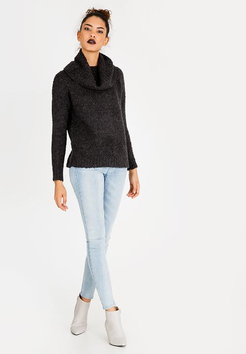ONLY - Carla Roll-neck Jersey Black