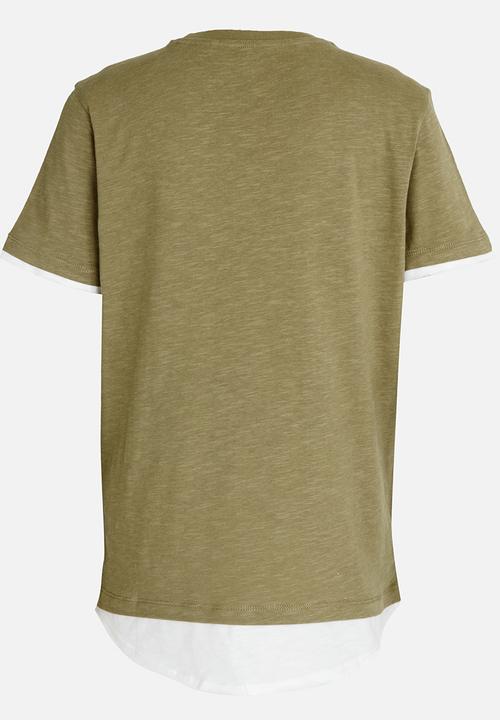 Name It - Printed Tee Khaki Green