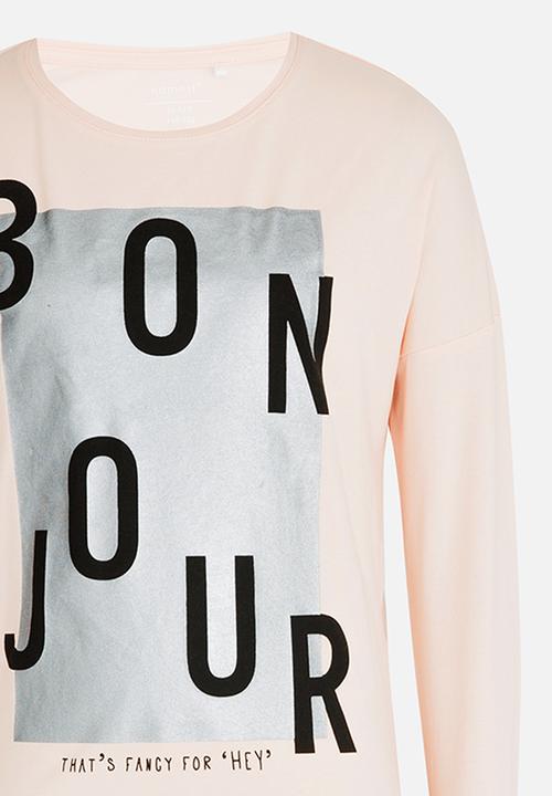 Name It - Printed Long Sleeve Tee Peach