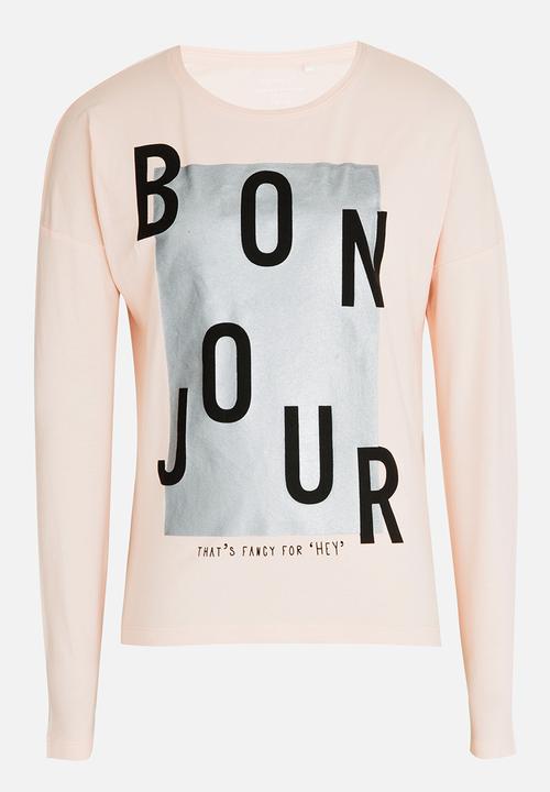 Name It - Printed Long Sleeve Tee Peach