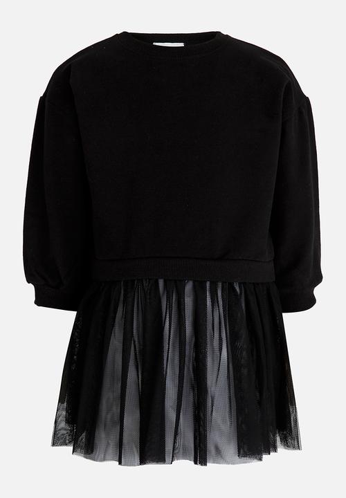 Pop Candy - Sweat Top Dress Black