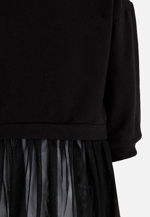 Pop Candy - Sweat Top Dress Black