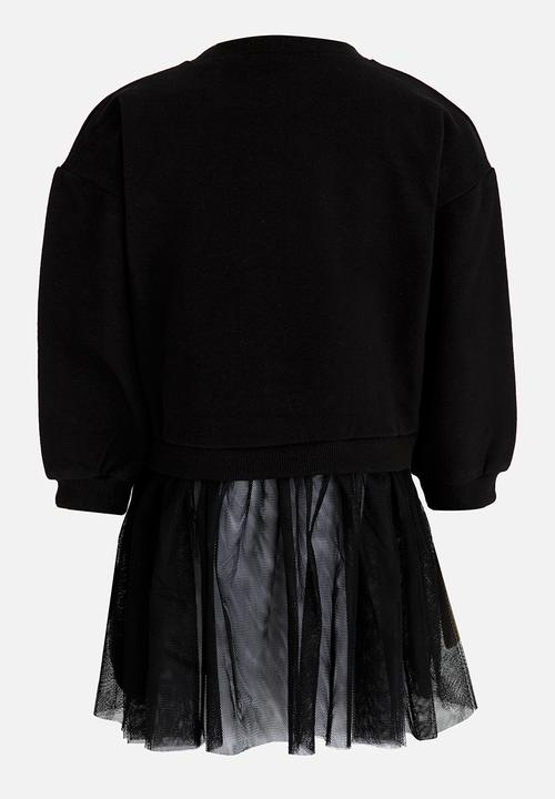 Pop Candy - Sweat Top Dress Black