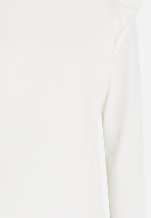Pop Candy - Arm Frill Top Cream