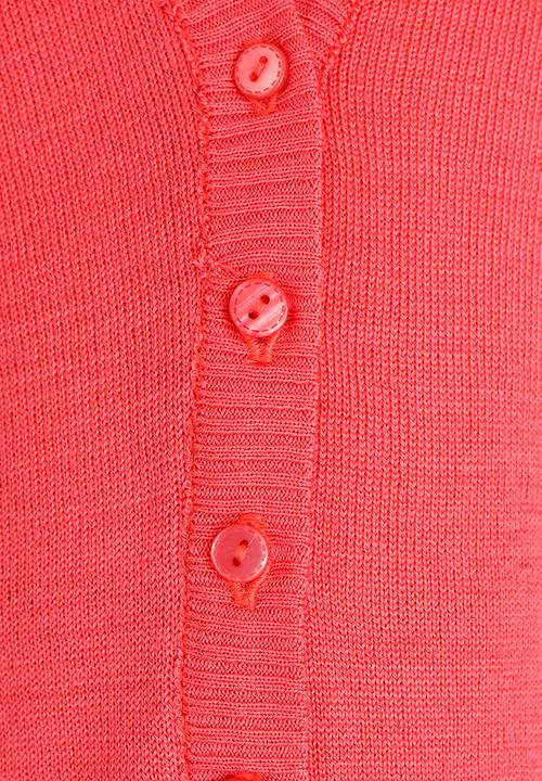 See-Saw - V-Neck Cardigan Mid Pink