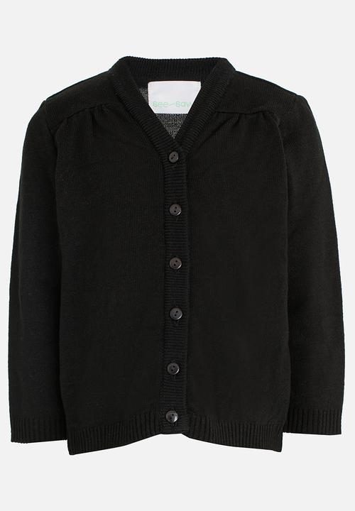 See-Saw - V-Neck Cardigan Black