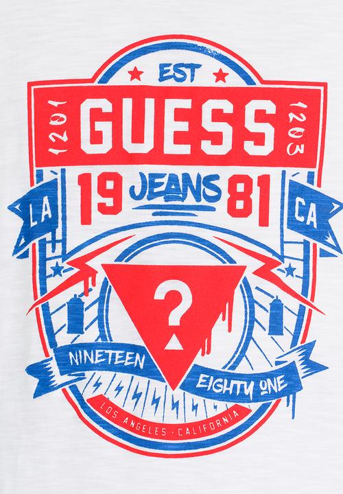 GUESS - Boys Guess Jeans 1981 White Tee