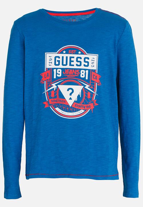 GUESS - Boys Guess Jeans 1981 Tee Blue