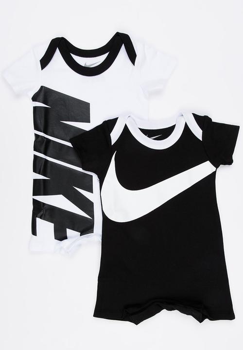 Nike - Oversized Logo Romper 2 Piece Set Black