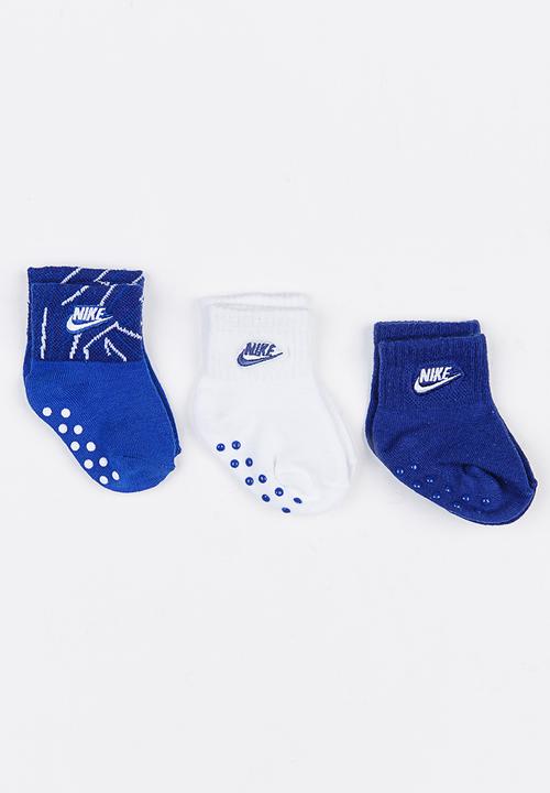 Nike - Maze Mash Up Volcano 3 Pack Socks Blue