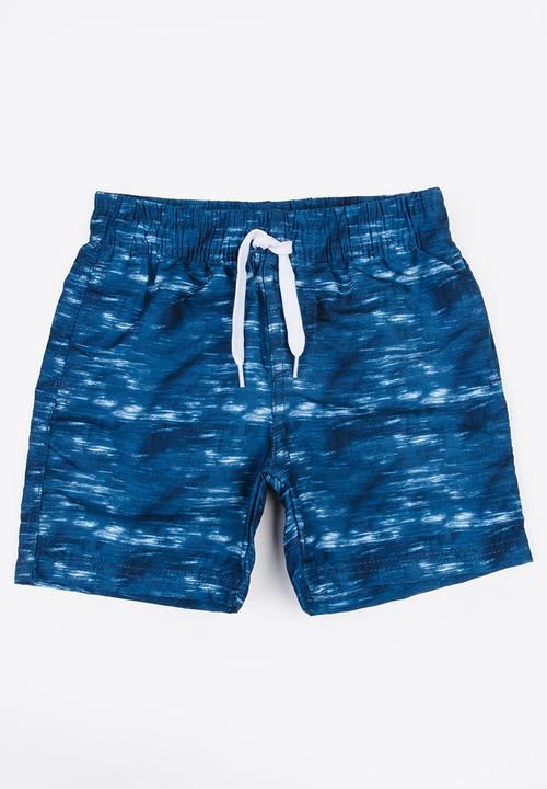 MINOTI - Blurred AOP Swimshorts Dark Blue