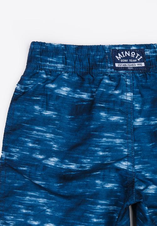 MINOTI - Blurred AOP Swimshorts Dark Blue