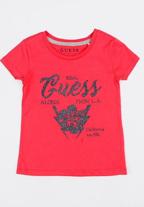 GUESS - Guess Bolt Tee Coral