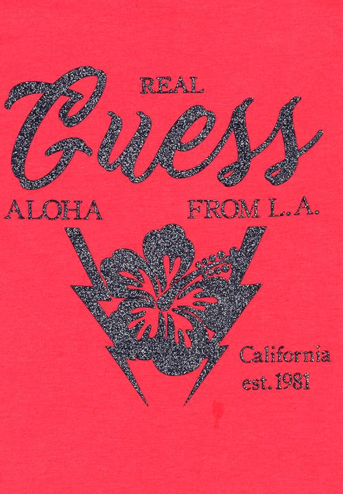GUESS - Guess Bolt Tee Coral