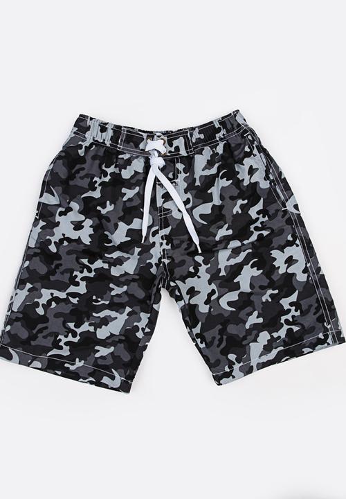 Pop Candy - Army Printed Boardshorts Grey