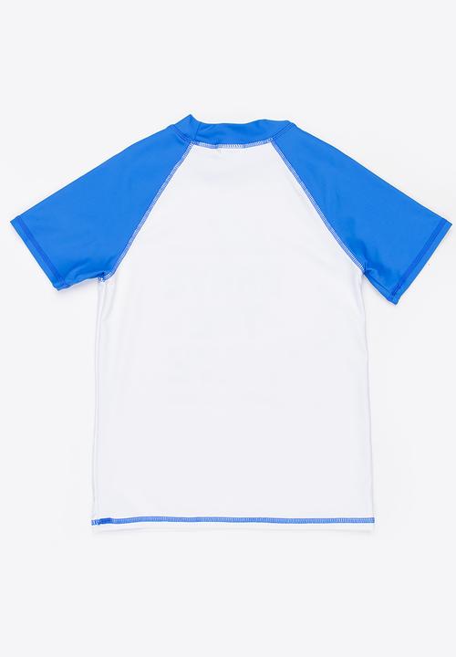 MINOTI - Printed Rashvest with Raglan Sleeve White
