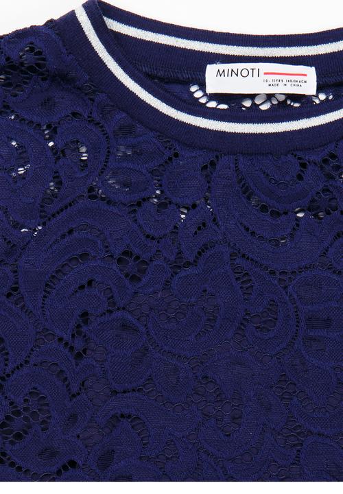 MINOTI - Rebel Lace Drop Shoulder Jumper Dark Blue