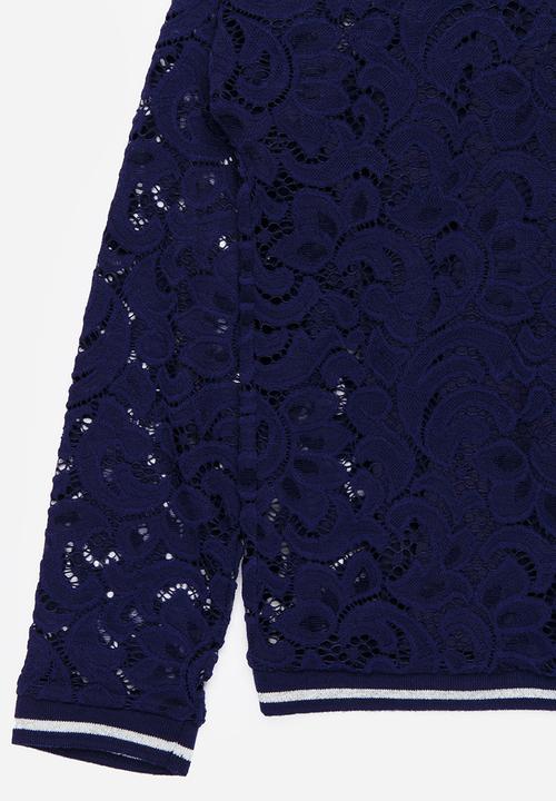 MINOTI - Rebel Lace Drop Shoulder Jumper Dark Blue