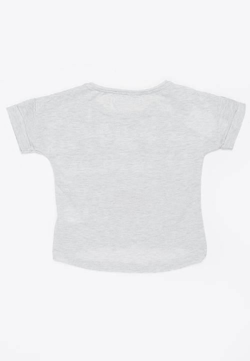 MINOTI - Rebel Lurex Printed Top Grey