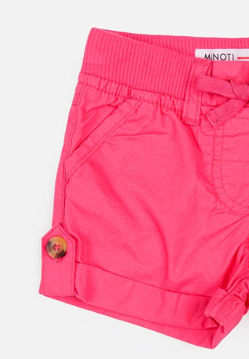 MINOTI - Basic Woven Shorts Dark Pink