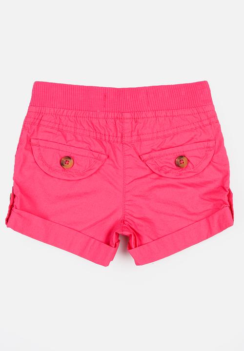 MINOTI - Basic Woven Shorts Dark Pink