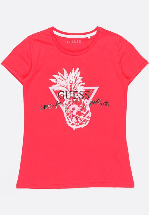 GUESS - Pineapple Tee Dark Pink