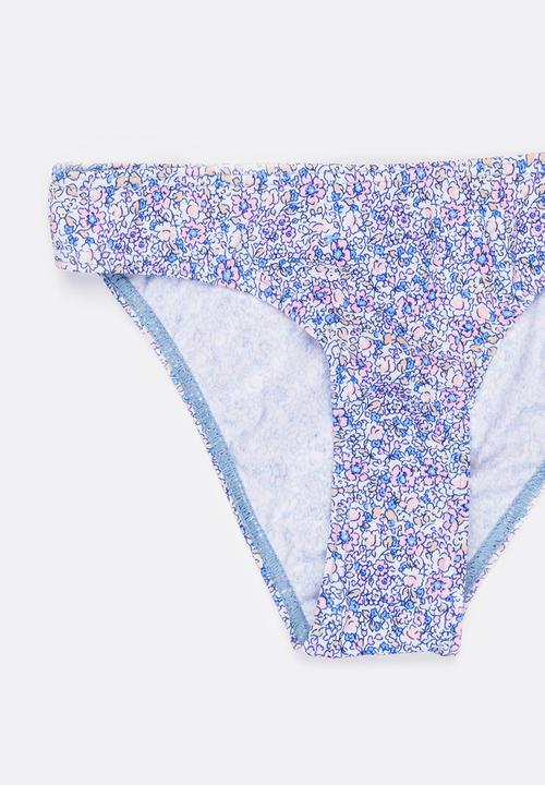 Sun Things - Ditsy Pink Halter Top & Bottom Set Multi-colour