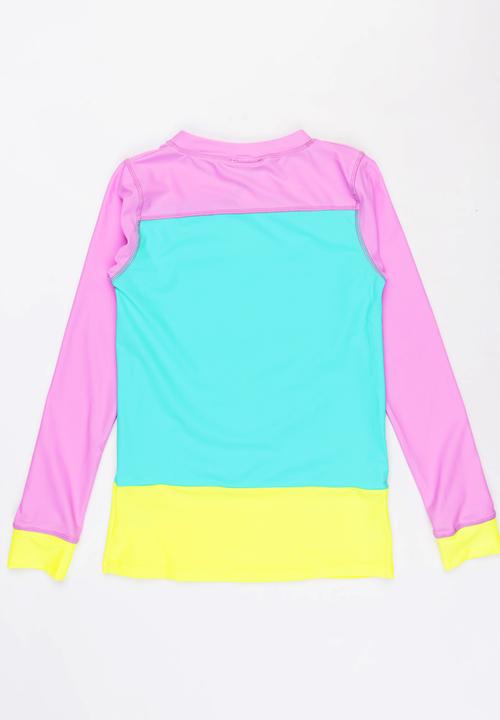 Pop Candy - Colour Block Rash Vest Multi-colour