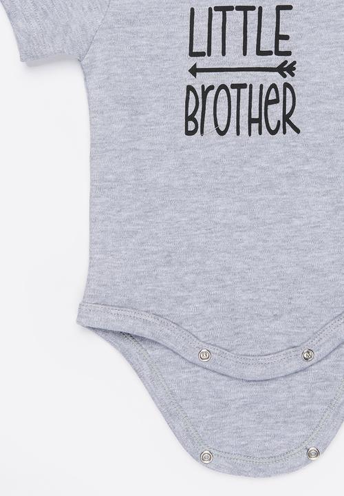 Funky Shop - Slogan baby grow - grey