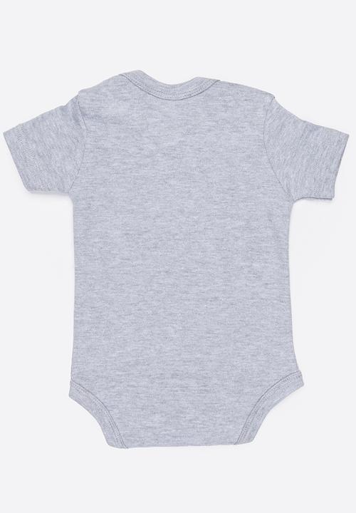 Funky Shop - Slogan baby grow - grey