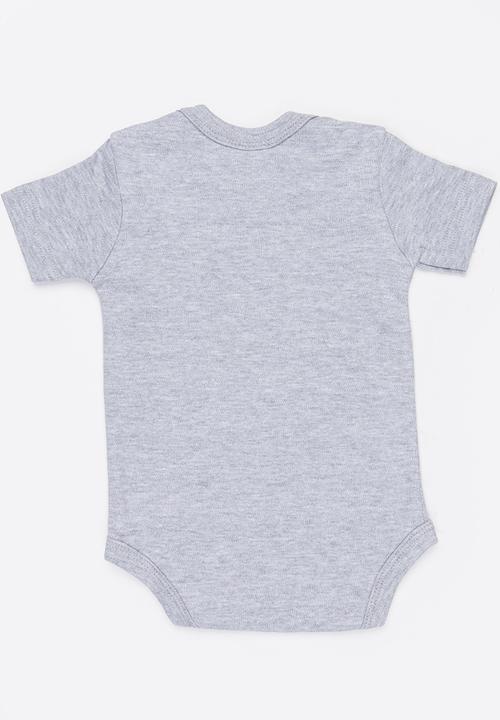 Funky Shop - New kid in town baby grow- grey 