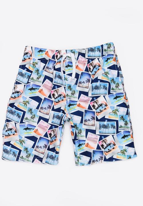 MINOTI - Polaroid AOP Swimshorts Multi-colour