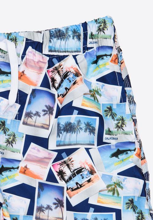 MINOTI - Polaroid AOP Swimshorts Multi-colour