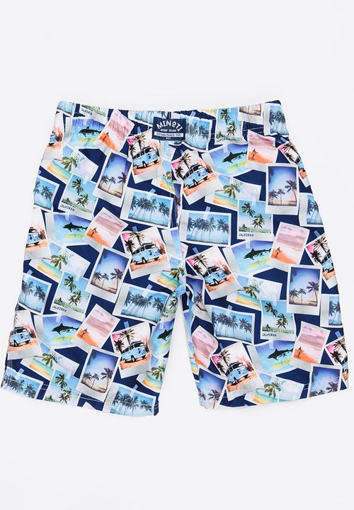 MINOTI - Polaroid AOP Swimshorts Multi-colour