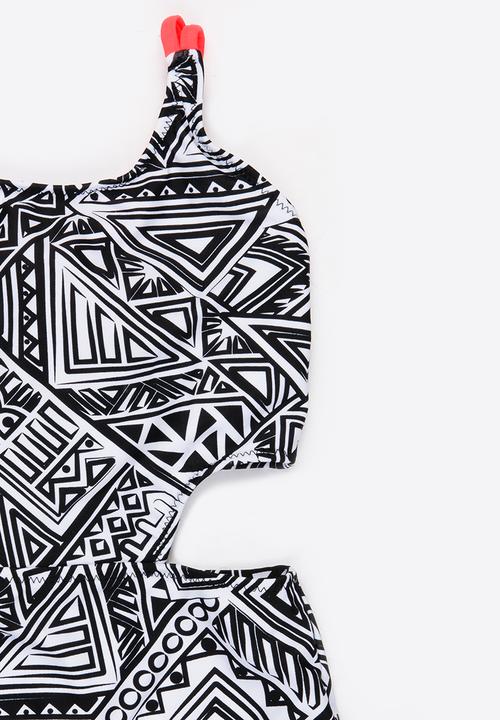 MINOTI - 1 Piece AOP Cut Out Swimsuit Multi-colour