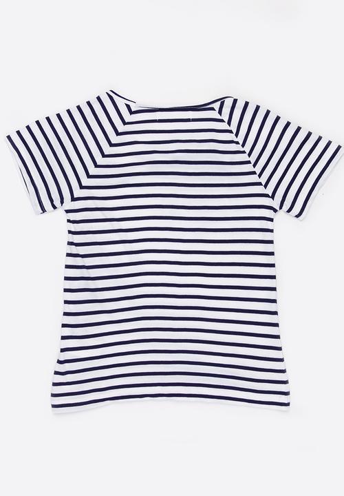 MINOTI - Rebel stripe  - navy & white 