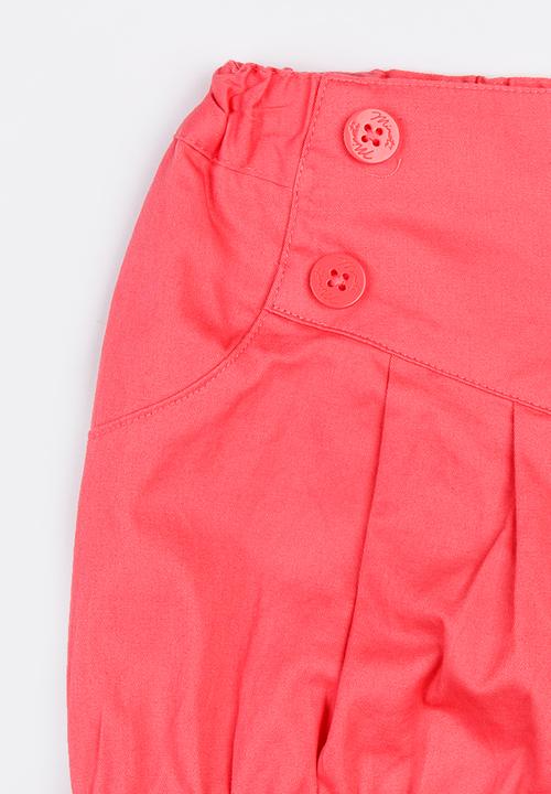 MINOTI - Mexico Woven Paneled Shorts Dark Pink