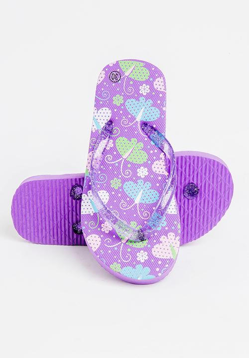 Pop Candy - Printed flip flops - purple 