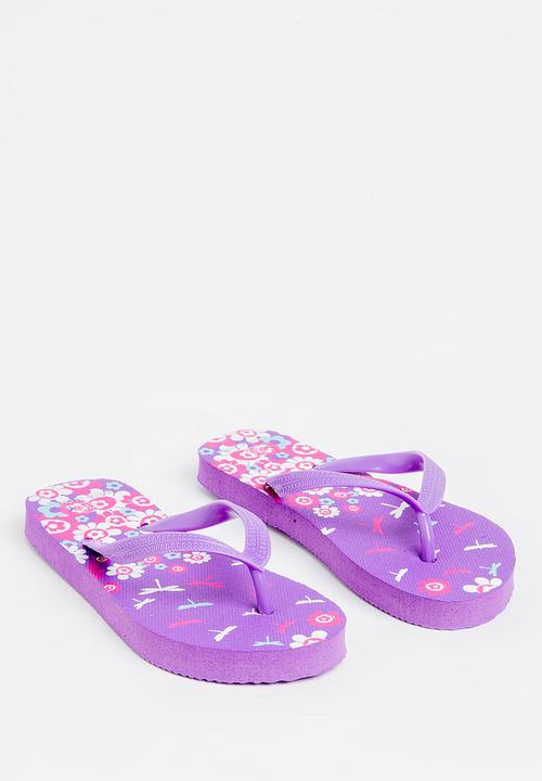 Pop Candy - Printed flip flops - purple