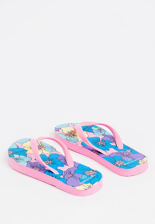Pop Candy - Printed Flip Flops Mid Pink
