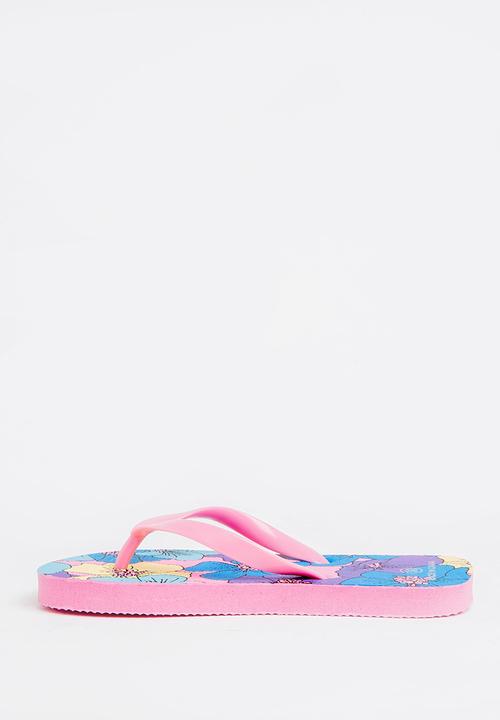 Pop Candy - Printed Flip Flops Mid Pink