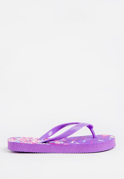 Pop Candy - Printed flip flops - purple