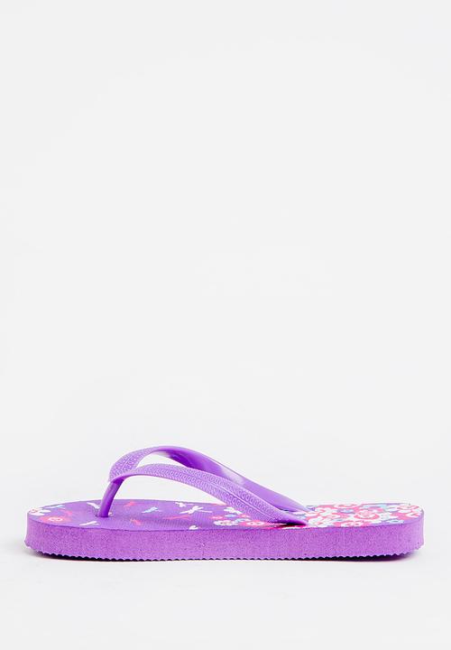 Pop Candy - Printed flip flops - purple