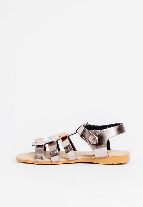 Pop Candy - Bow   Detail Sandal Dark Grey